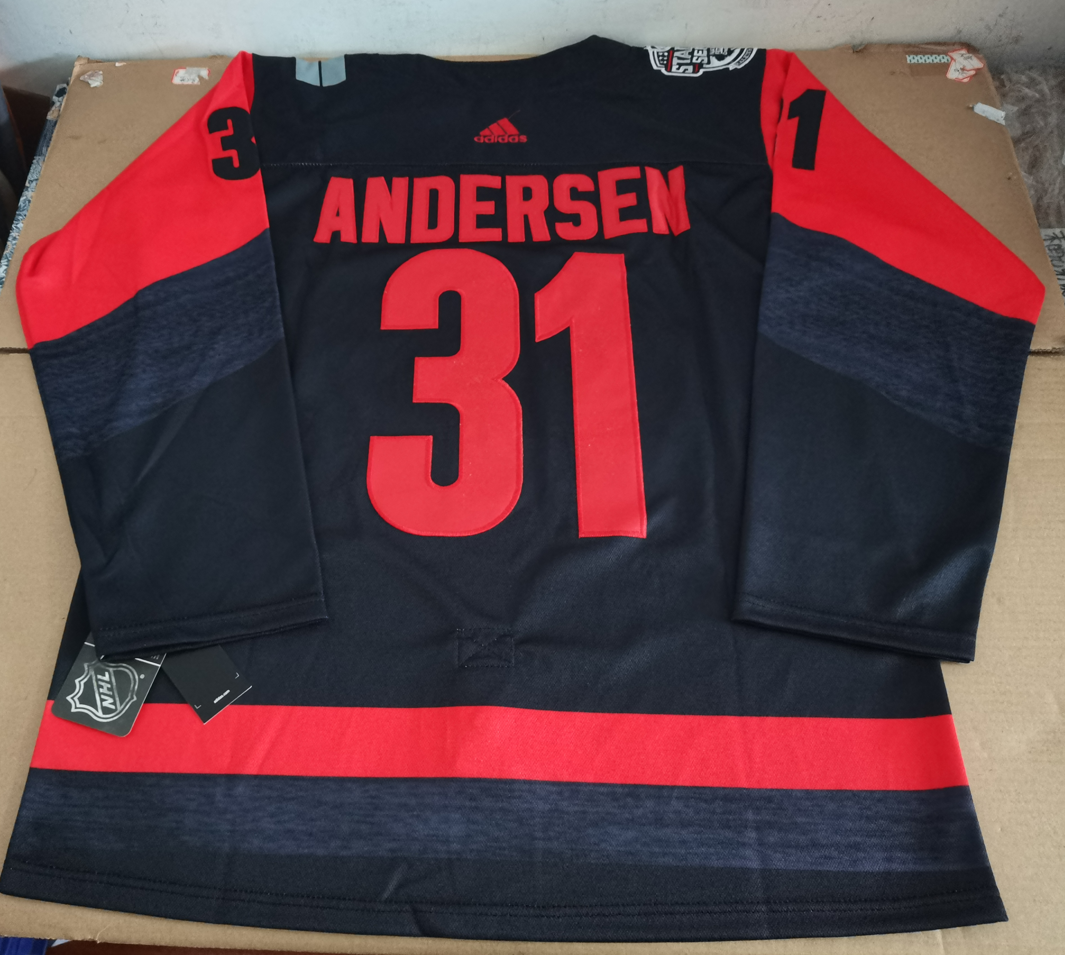 Men's Carolina Hurricanes Frederik Andersen #31 Black Jersey